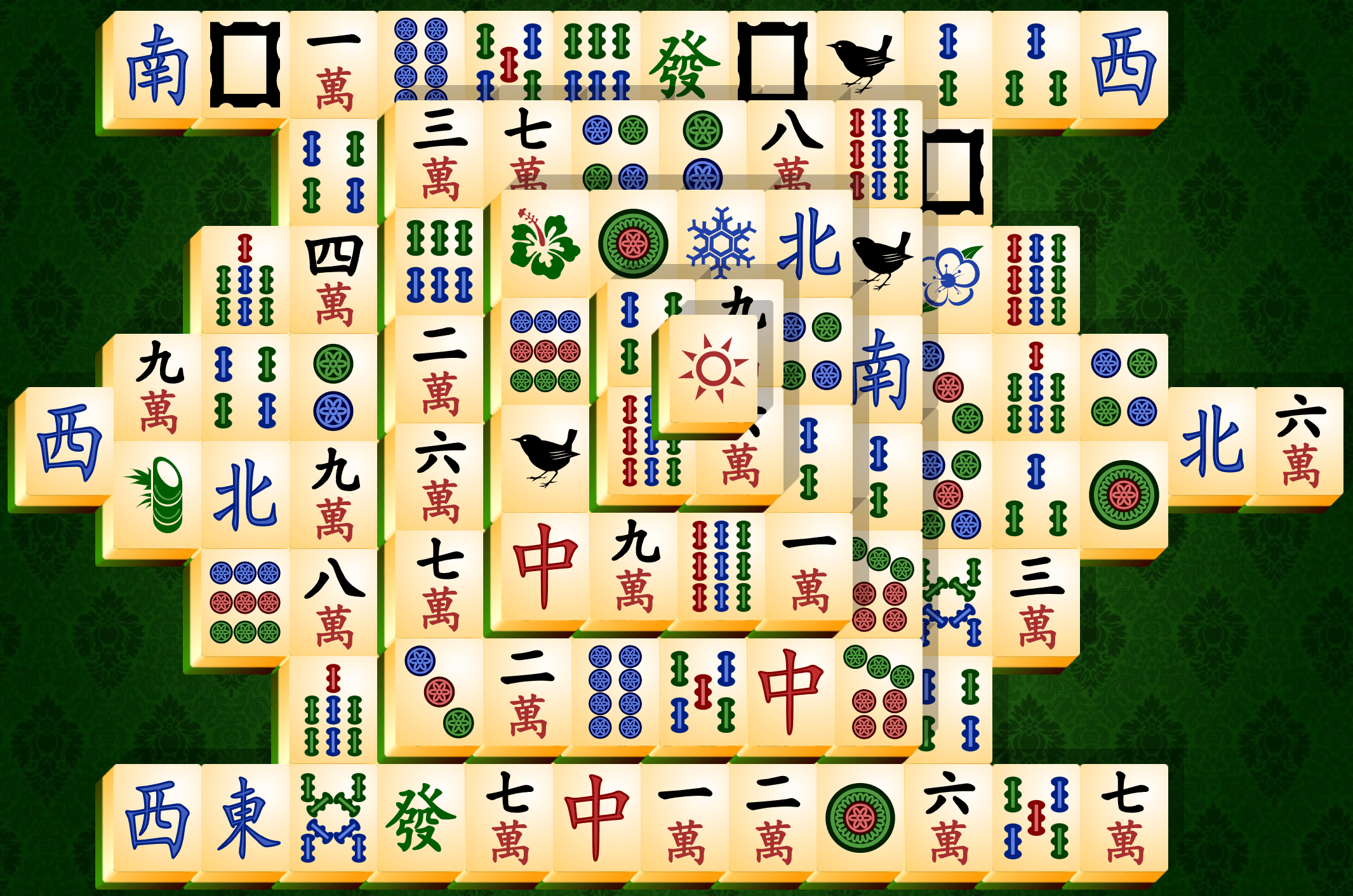 Mahjong, Skildpadde-layoutet